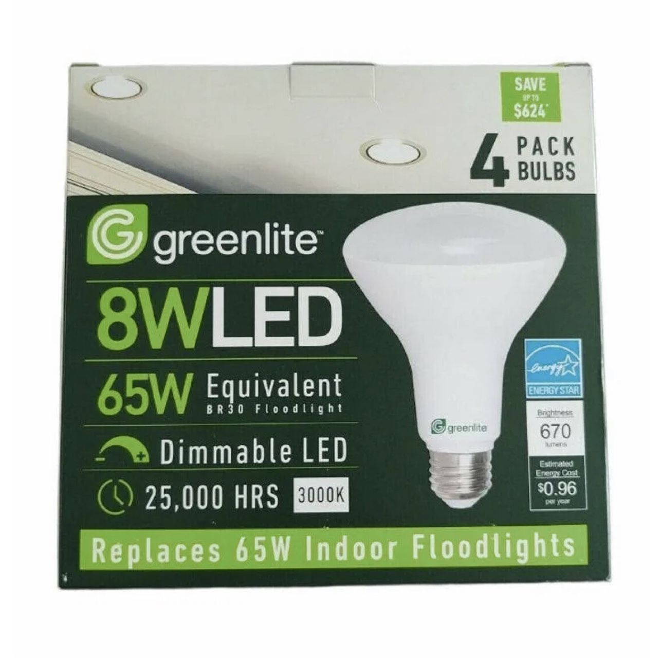 Greenlite 8W LED 65W Equivalent | Dimmable LED