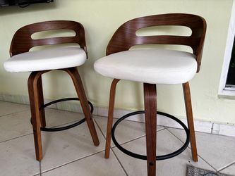 Mid-Century Modern Bar Stools Set of 2