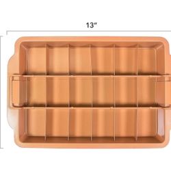 Red Copper Brownie Bonanza Pan by Bulbhead PRICE IS FIRM