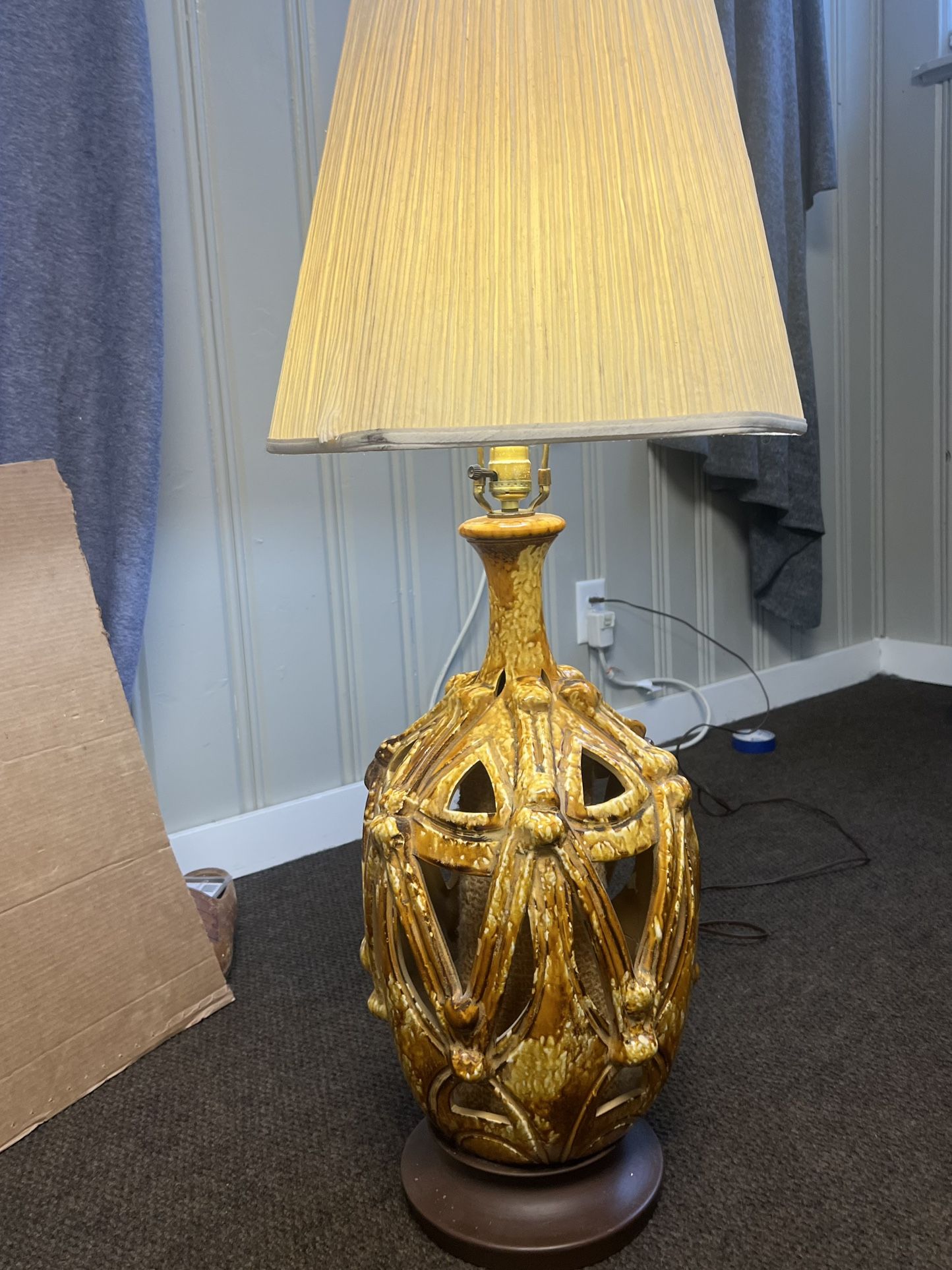 Vintage Ceramic “Lava Lamp” Tall 40”.