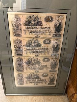 Old bank notes, antique