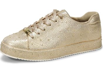 Gold Rhinestones Sneakers