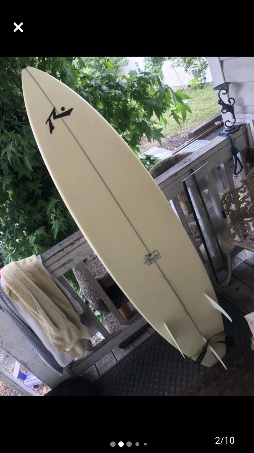 Vintage rusty surfboard