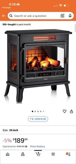 Electric Fireplace Infrared Heater 