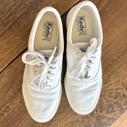 Women’s White Leather Keds Shoes Tennis Shoes Sneakers