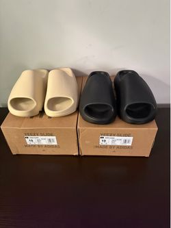 Adidas Yeezy Slide Duo Size 10 NEW - Onyx & Bone Boxed 🖤🦴 - READ DESC