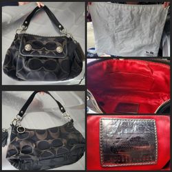 Used Authentic Coach Purse With Protective Pouch