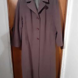 Kristen Blake Studio Collection Tan Full Length Wool Coat Size 22W