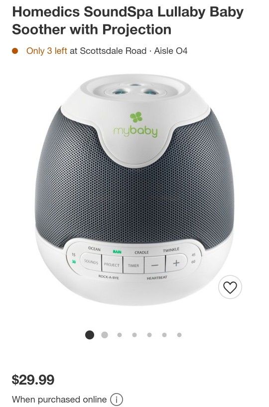 Homedics SoundSpa Lullaby Baby Soother with Projection