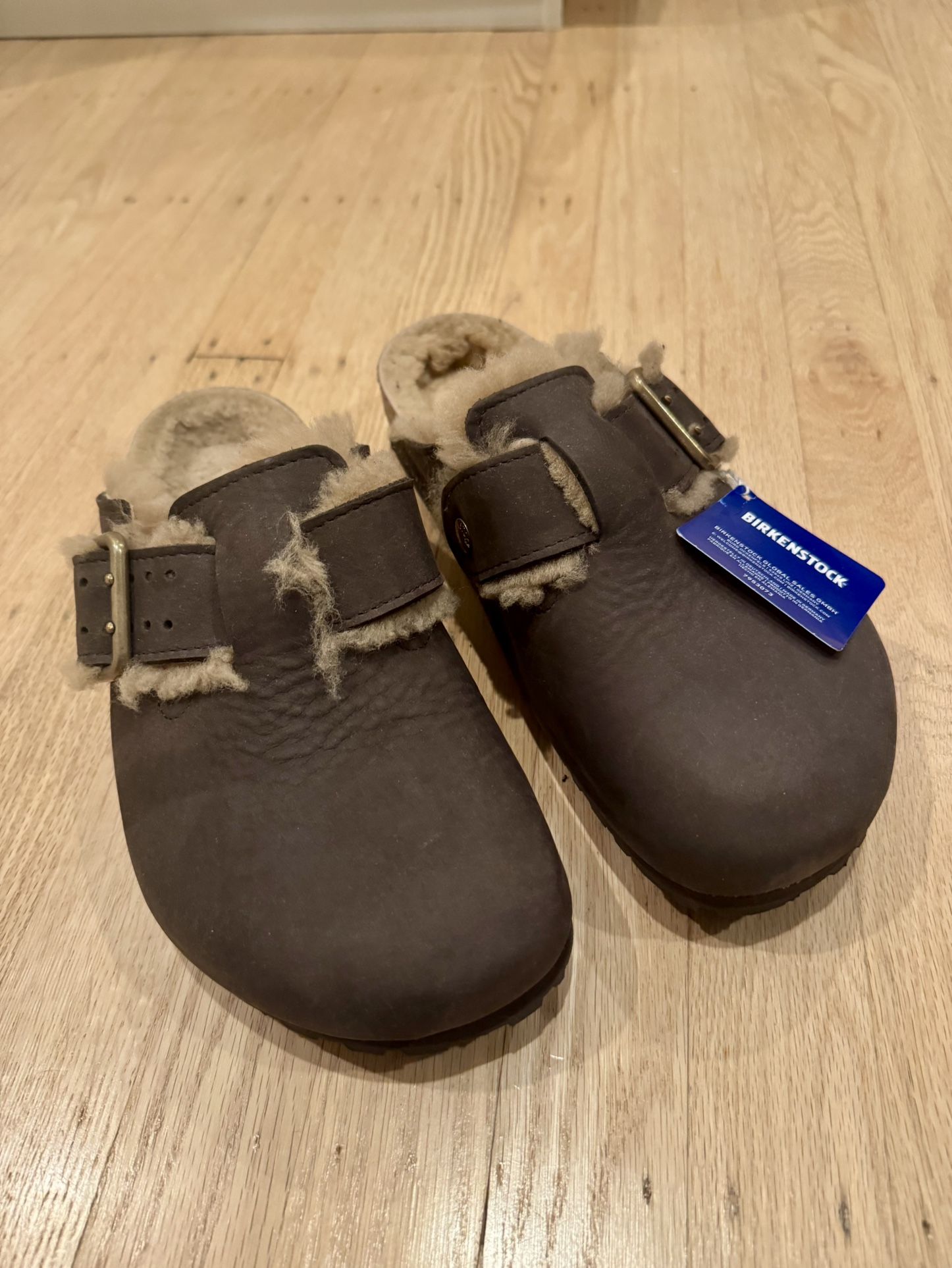Brand New Birkenstock Boston Bold Shearling - Espresso (Size 42)