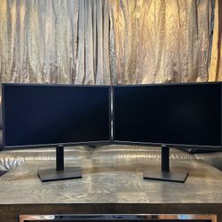 Two ( dual ) LED DELL E2422HS 24” flatscreen widescreen Full HD 1080p HDMI VGA DP computer monitors