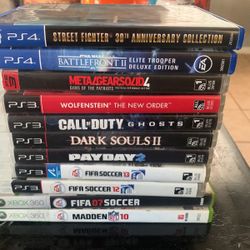 Ps3,PS4,  & Xbox 360 Games And Controller 