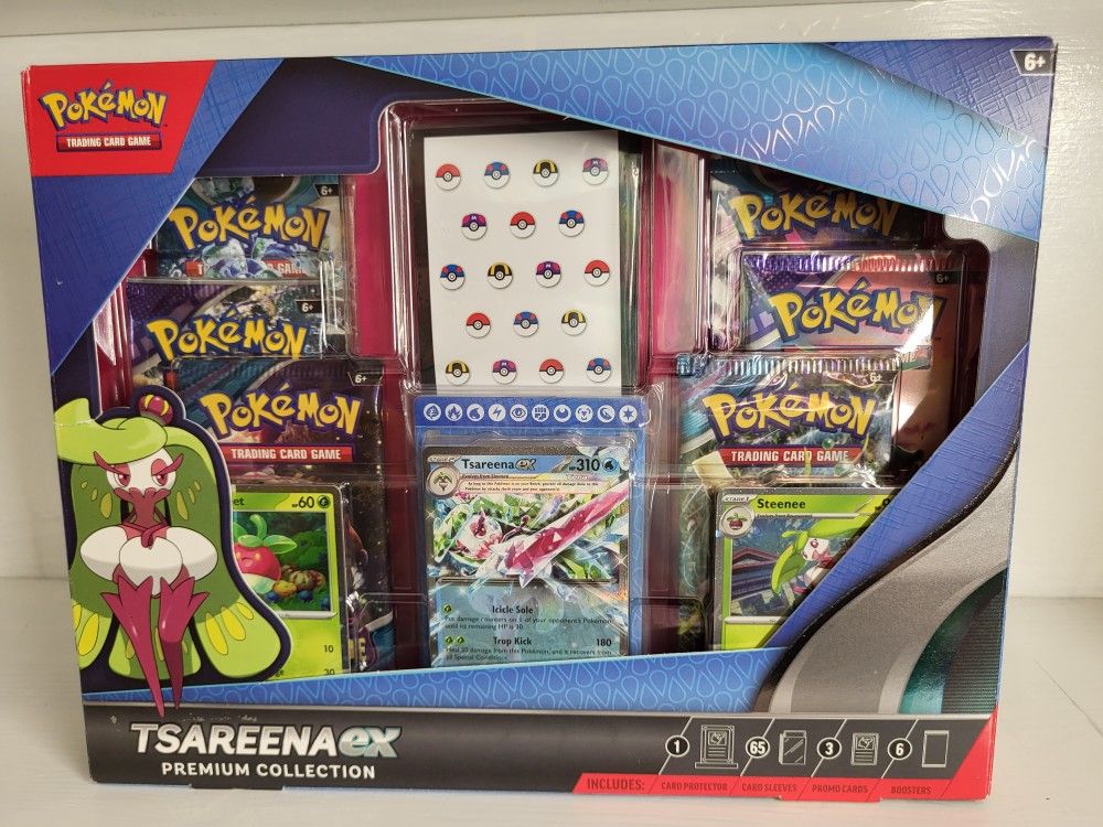 Pokemon TCG, Tsareena EX Premium Collection, Scarlet & Violet, New/ Factory Sealed