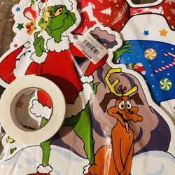 3PCS Light Up Grinch Christmas Decorations