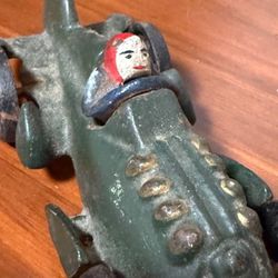 Antique 1910s Cast Iron Hubley Fish Tail Race Car Collectible Toy Made In USA