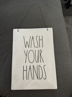 Rae Dunn Bathroom Sign