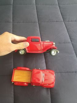 Ford Toy Model Cars - Set of 2 Red with Opening Doors & Trunks, Used