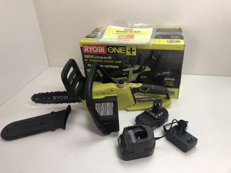 RYOBI ONE+ Lithium+ 10 in. 18-Volt Lithium-Ion Cordless Chainsaw - 1.5 Ah Battery and Charger Included
