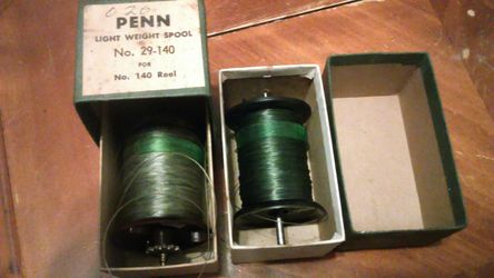 Two Vintage Penn fishing reel spools