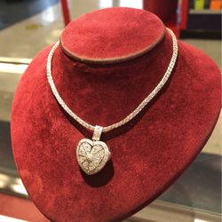 14k Necklace with Heart Pendant 