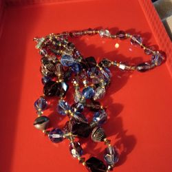 early 1950s Haiti Carnegie three strand necklace