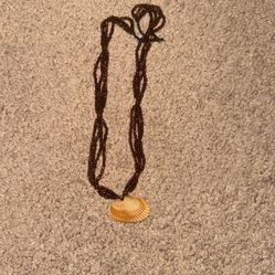 Amber and Shell Necklace 