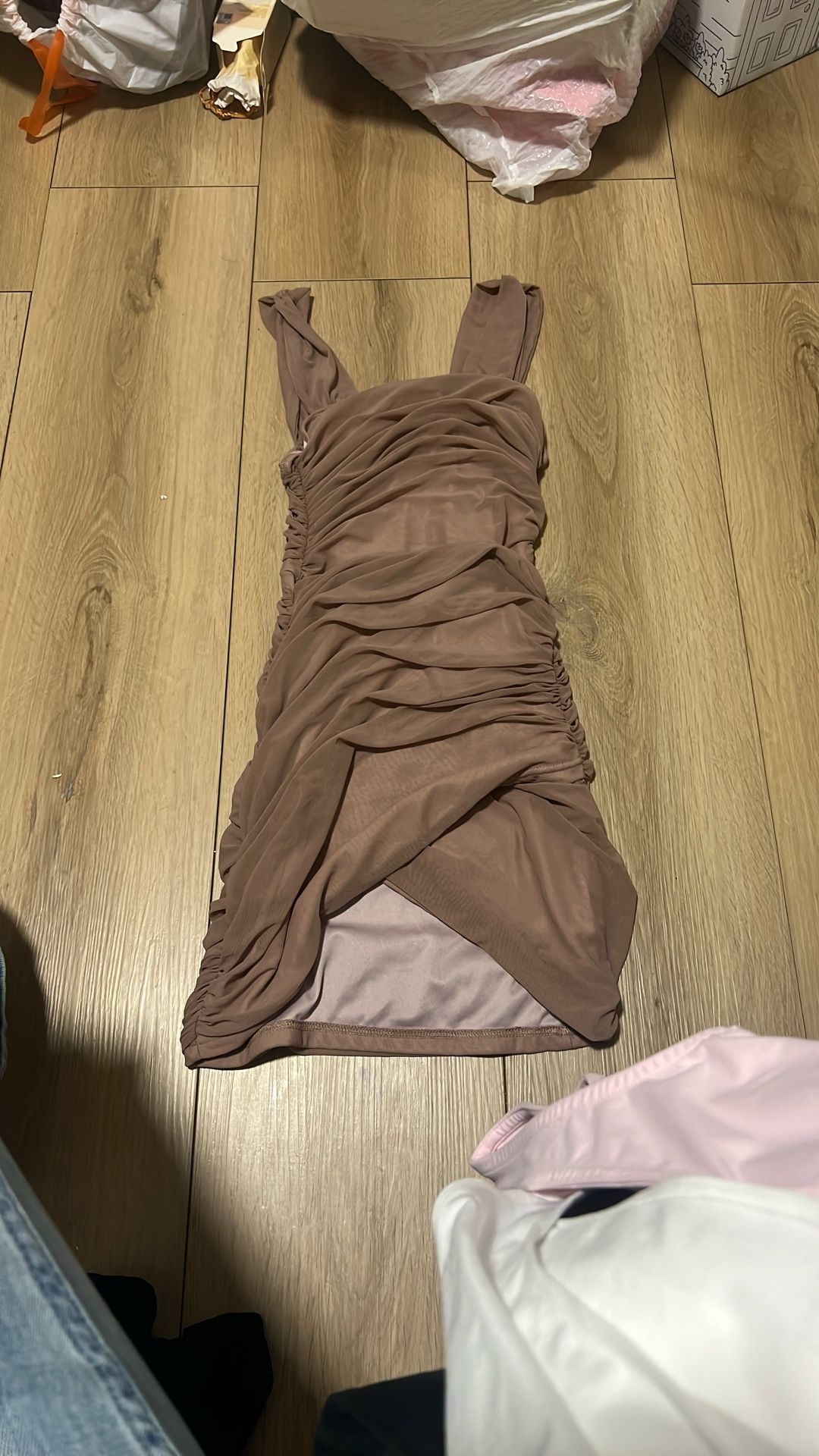 Rose pink mini dress