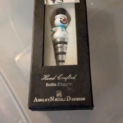 NEW* SNOWMAN BOTTLE STOPPER 