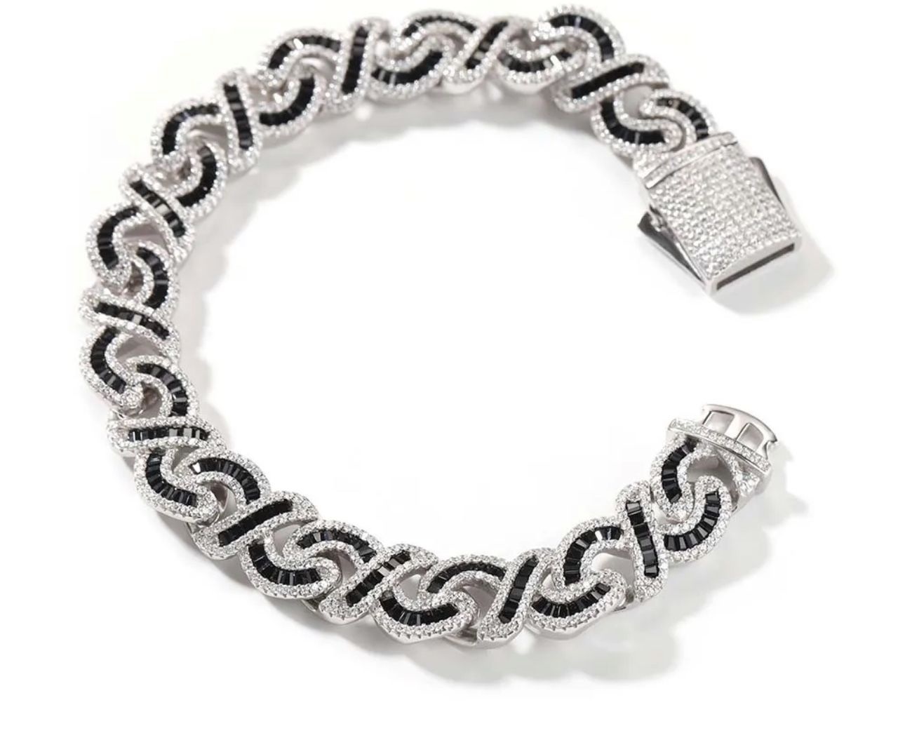 Custom Black baguette Infinity Cuban Link