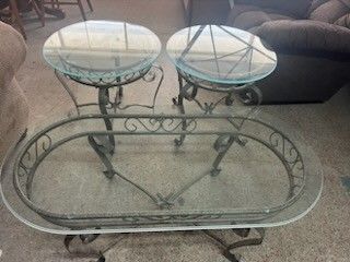 Rod Iron Tables 2 End N 1 Coffee Matching
