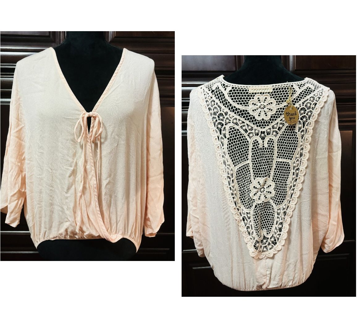 Pretty Crochet Large Boutique Shirt