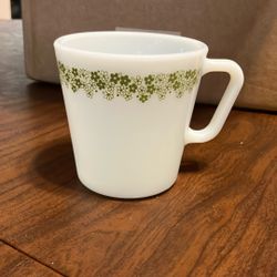 Vintage Pyrex  Coffee Mug Cup Milk Glass