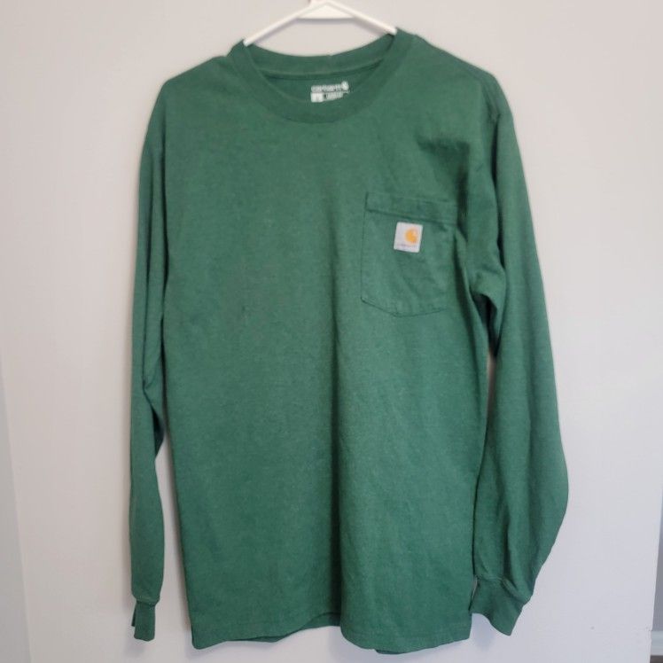 Carhartt Mens Long Sleeve Shirt, Size Small