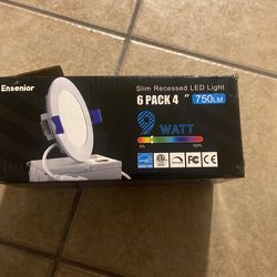 6 Pack Recessed Led Lights NEW