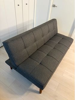 Gray Futon / Folding Sofa Bed