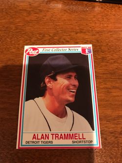 1990 Post Cereal Alan Trammell Detroit Tigers Baseball card
