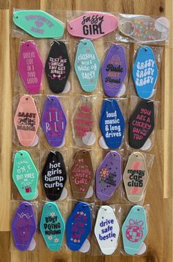 Homemade UV DTF Hotel Style Keychains