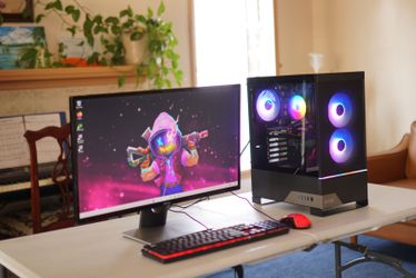 Entry Level Gaming PC with monitor, keyboard and mouse. Full setup