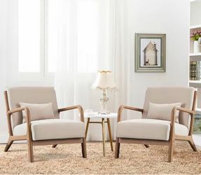 Mid-Century Modern Accent Chairs Set of 2