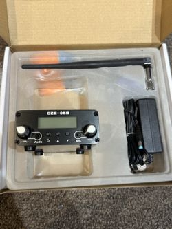 CZERF CZE-05B 0.5w MINI Audio Amplifier FM Transmitter 76-108MHz Stereo PLL LCD Color Black