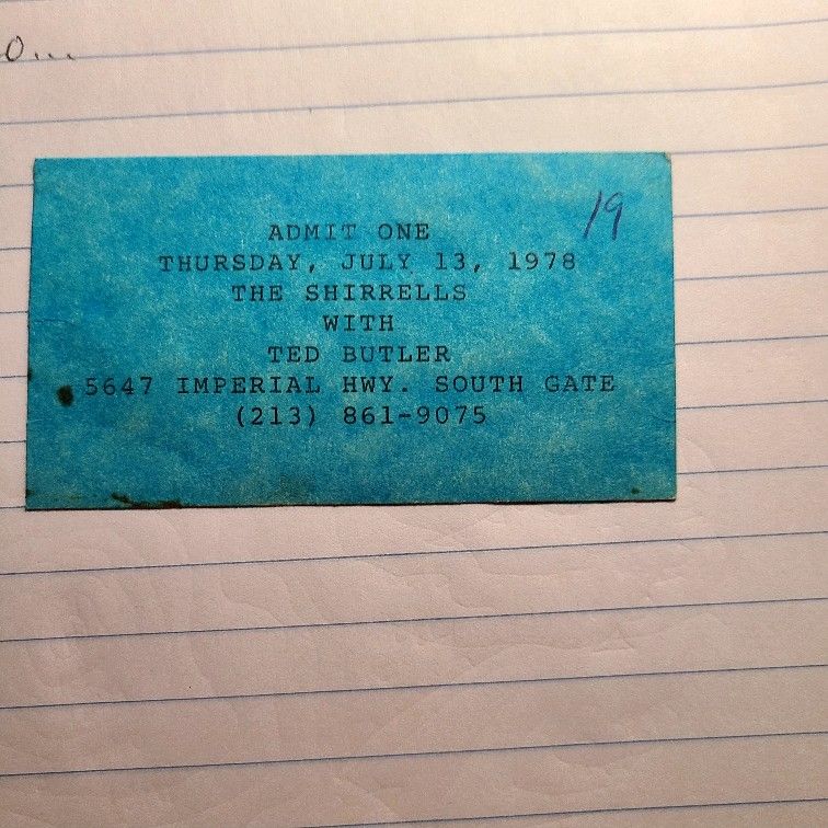 The Shirrelles Ticket 1978