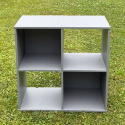 Gray 4 Cube Modular Storage Unit Book Case Shelf