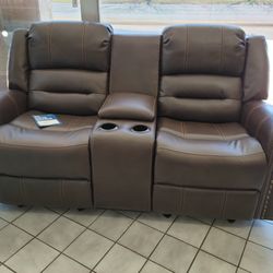 Love Seat only glider Recliner storage  USB charge