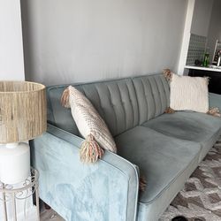 Sage green couch