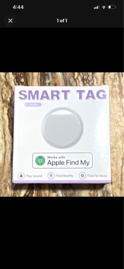Smart Tag Bluetooth Tracker for Apple Find My, White, Play Sound Feature