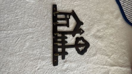 Vintage solid brass key holder