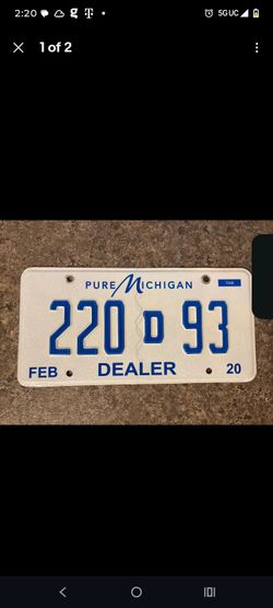 Michigan Dealer Plates On Sale!