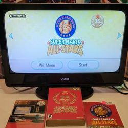 Nintendo Wii All-Stars Super Mario Bros Anniversary w/ Sealed Bonus Disc