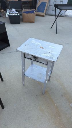 Small Wood Side Table with Drawer