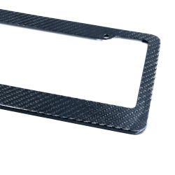 Brand New 1PCS 100% Real Carbon Fiber License Plate Frame Tag Cover Original 3K With Free Caps